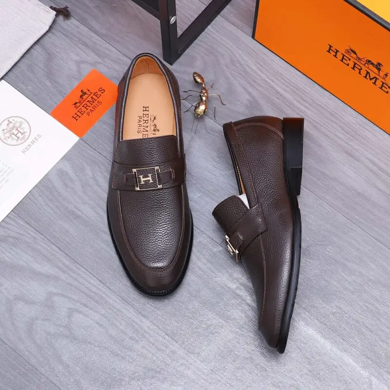 hermes cuir chaussures pour homme s_122127b2